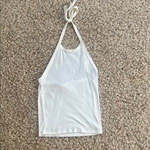 🔥4/$10 American Eagle Outfitters White Halter Tank Top